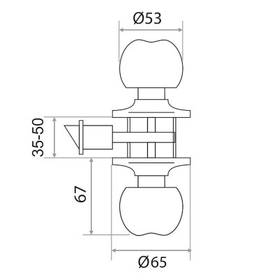 На картинке «Защелка ЗШ-03 "TRODOS" фиксатор, никель»