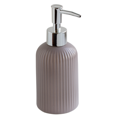 На картинке «Дозатор для ж/мыла керамика Плиссе серый матовый CE1610SA-LD»