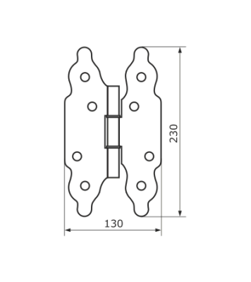 На картинке «Петля-стрела фигурная ПС 230х130 "Домарт" чёрная »