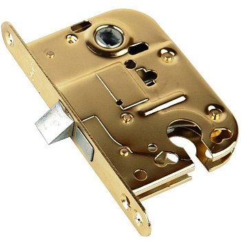 Корпус замка Trodos 2018  под цилиндр с ответной планкой, золото