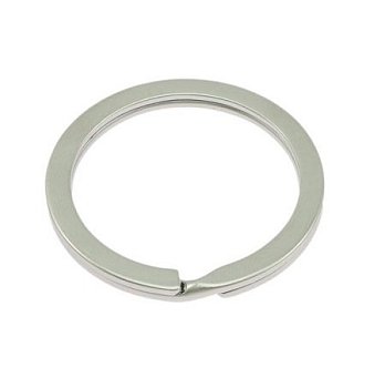 Кольцо для ключей (25) плоское хром 