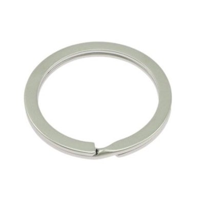 На картинке «Кольцо для ключей (25) плоское хром »