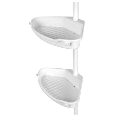 На картинке «Полка угловая 4-ая телескопическая белая B0230»