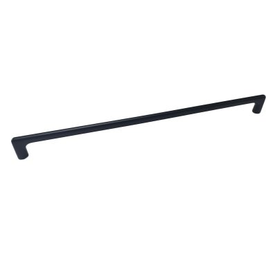 На картинке «Ручка-скоба мебельная Trodos "8018" 320 сплав ЦАМ, черный матовый»