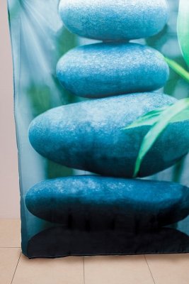 На картинке «Штора для ванной "Delphinium" WS-817 люверс/утяжелитель, камни 180х180»