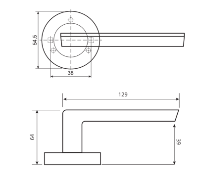 На картинке «Ручки дверные Code Deco H-14105-A-NIS»