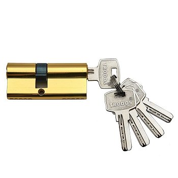Механизм цилиндровый Trodos ЦАМ ЦМП 70(30х40)-5К 5 перфоключей, золото (PB)