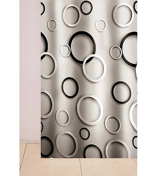 Штора для ванной Delphinium WS-817  Круги полиэстер_ткань (180х180мм)