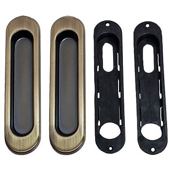 Ручки для раздвижных дверей Trodos овал, бронза (AB)