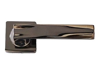 Ручка дверная Trodos AL-02-A845 BN_CP квадрат черный никель_хром