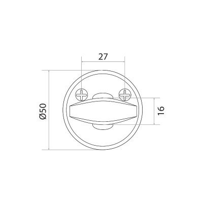На картинке «Завертка санузловая "Trodos" 0350WC CP, хром»