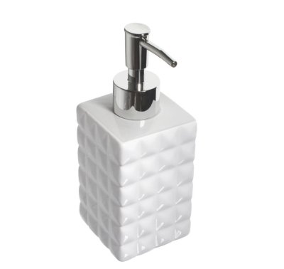 На картинке «Дозатор для ж/мыла керамика Рафинад белый B4543-1»