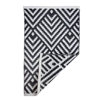 Коврик хлопок Пасьянс черно-белый 50*80см