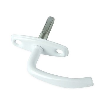 Ручка оконная Р1 к завертке ЗР2-1Б, белая (М-К)