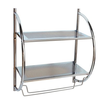 На картинке «Полка настенная Zenfort 2-х ярусная "YT-818", хром*»