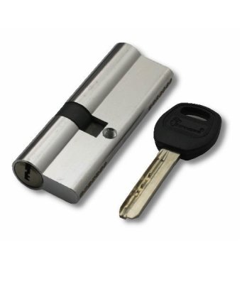 На картинке «Механизм цилиндровый "Феррум" 90мм(35х55х12мм)  5 перфоключей, хром (CP)»