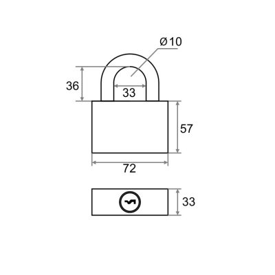 На картинке «Замок навесной "Trodos" (Box) ВС-IG 1-70 всепогодный»