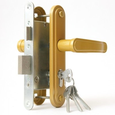 На картинке «Замок врезной ЗВ4-3.03 "Зенит" золото»