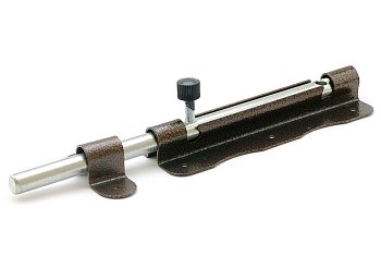 Засов дверной Симеко ЗЩ 063 под навесной замок (цинк)  L-150 мм (г.Боровичи)