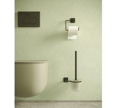 На картинке «Держатель для т/бумаги металл черный на липучке B6445P-6»