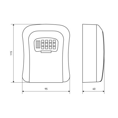 На картинке «Сейф-ключница кодовая черный СК-01 КП»