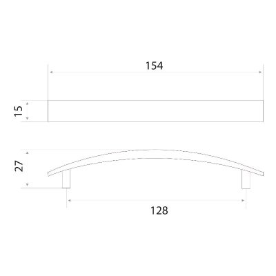 На картинке «Ручка-скоба 14.175.01 "8979" 128 золото»