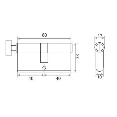 На картинке «Механизм цилиндровый "Trodos ЦАМ"ЦМВ 80-5К 5 ключей/вертушка, хром (CP)»