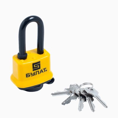 На картинке «Замок навесной БУЛАТ ВС 0330-01 всепогодный 5кл. d=5мм »