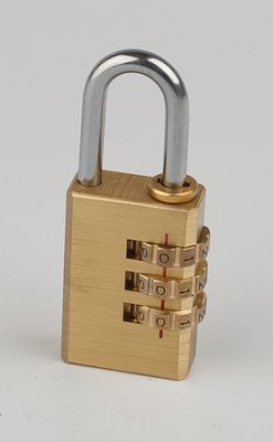 На картинке «Замок навесной "Trodos"(Blister) BC-304 кодовый, латунь»