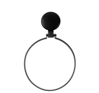 На картинке «Кольцо для полотенца металл черное на липучке W8002-13»