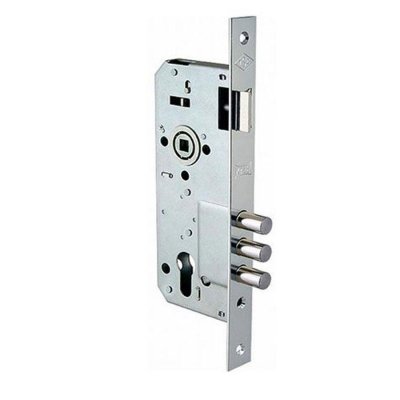 На картинке «Замок врезной цилиндровый для деревянных дверей KALE KILIT 152R,3MR,85BS45,23NP,w/o SP,w/o Ros,STB»