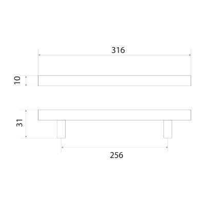 На картинке «Ручка-рейлинг 14.228.02 "8925 D-10" 256, хром*»
