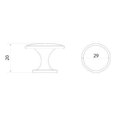 На картинке «Ручка-кнопка 14.137.33 малая, бронза»