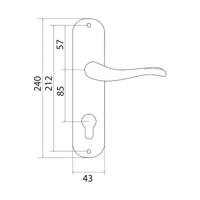 На картинке «Комплект ручек на планке "Trodos" AL59/85-M (AB) бронза (85мм)»