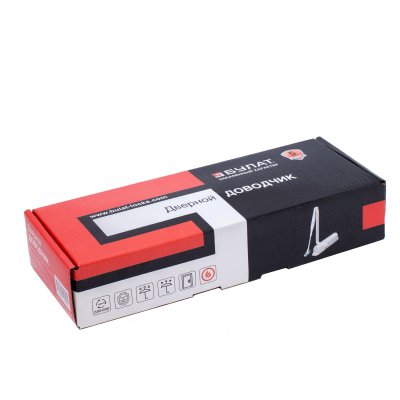 На картинке «Доводчик дверной БУЛАТ ДД 302/3 B-W (25-85 кг) белый»