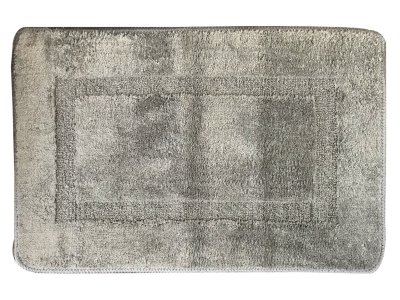 На картинке «Коврик "Моно" 45х75 см микрофибра, серый»