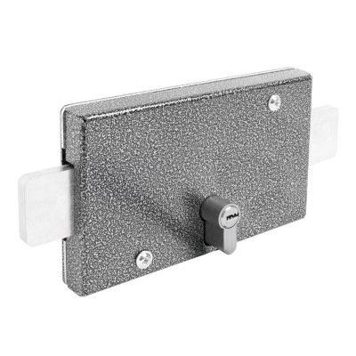 На картинке «Замок накладной тяж АЛЛЮР ЗГЦ серебро»