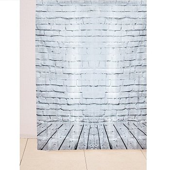 Штора для ванной Zenfort Лофт полиэстер 180х200см, 12 колец, с утяжелителем,серый