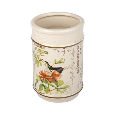 На картинке «Стакан д/зубн. щеток керамика Birdie CE1115-TB»