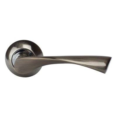 На картинке «Ручка дверная "Trodos" AL-X11 AB/CP бронза/хром*»