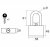 На картинке «Замок навесной Trodos BC-IG1-55L всепогодный, чугун, красный, блистер»