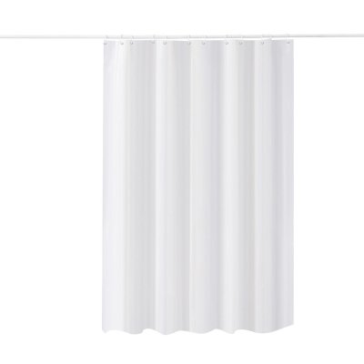 На картинке «Штора для ванной Zenfort "Жаккард" полиэстер 180х200см, 12 колец, с утяжелителем, белый»