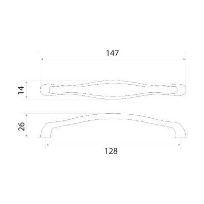 На картинке «Ручка-скоба ZY-698 (128) золото-никель»
