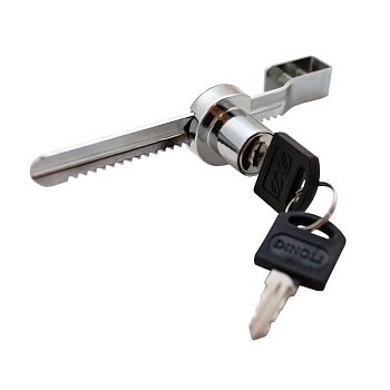 Замок-стекло реечный хром, 2 пластик ключа