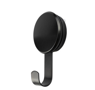 На картинке «Крючок одинарный металл черный на липучке W8002-11»