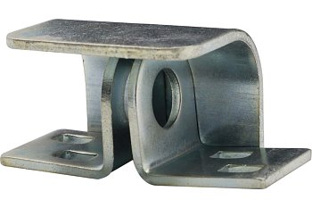 Проушина противовзломная с защитной накладкой, цинк, левая