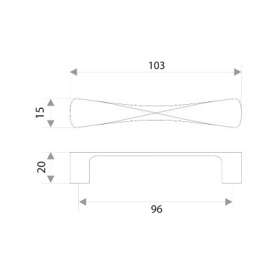 На картинке «Ручка-скоба "Illusion crystals" "ZY-871" (96) хром»