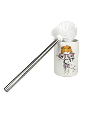 На картинке «Ерш сантехнический Zenfort "Happy giraffe", керамика»