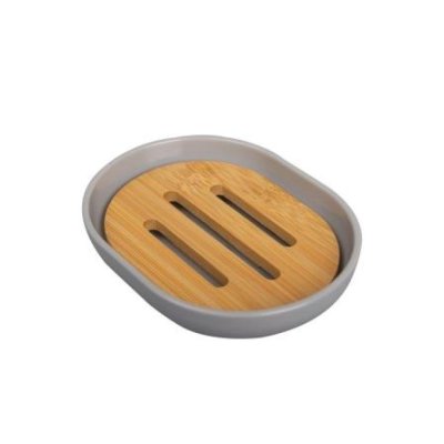 На картинке «Мыльница пластик бамбук Gray PS0112FA-SD»