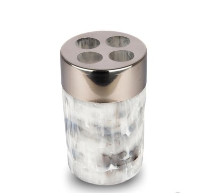 На картинке «Подставка д/зубн. щеток пластик Мрамор белый B2042A-Y»